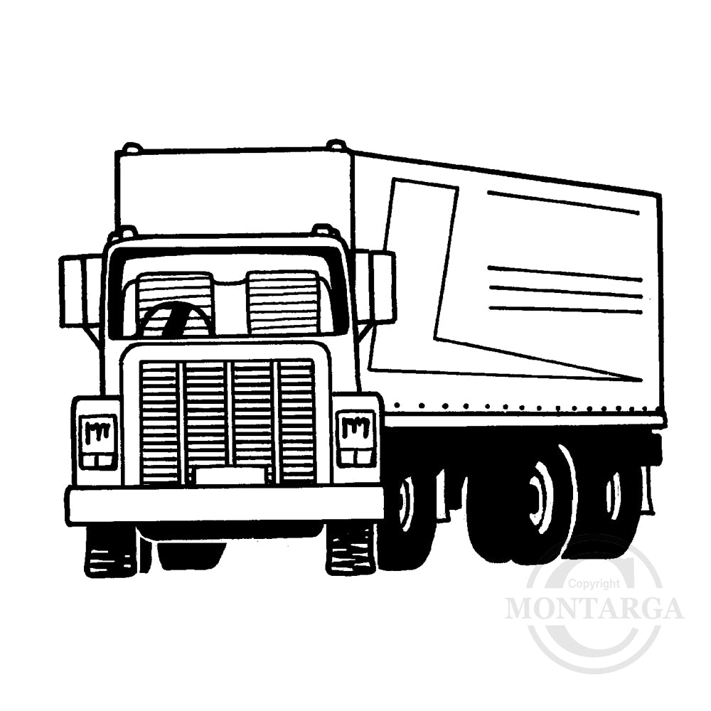 1724 E - Truck Rubber Stamp