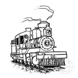 1730 F - Train Rubber Stamp