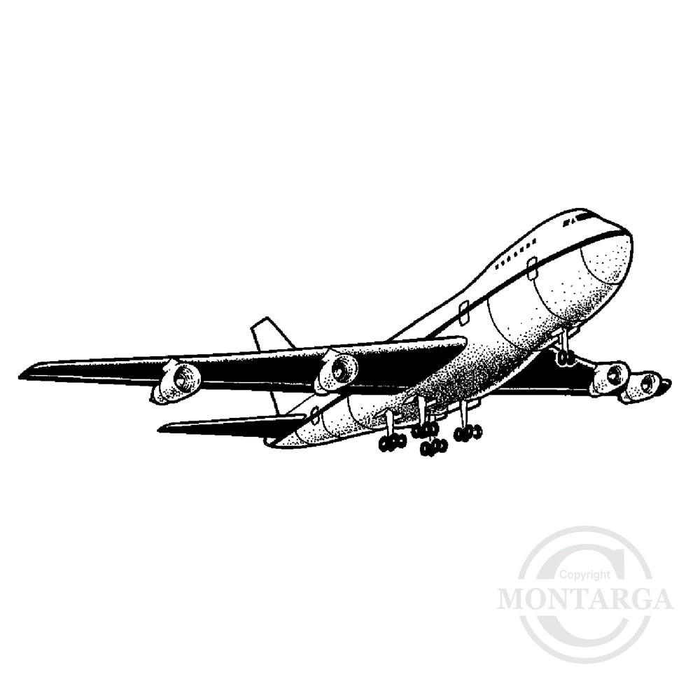 1731 E - Plane Rubber Stamps