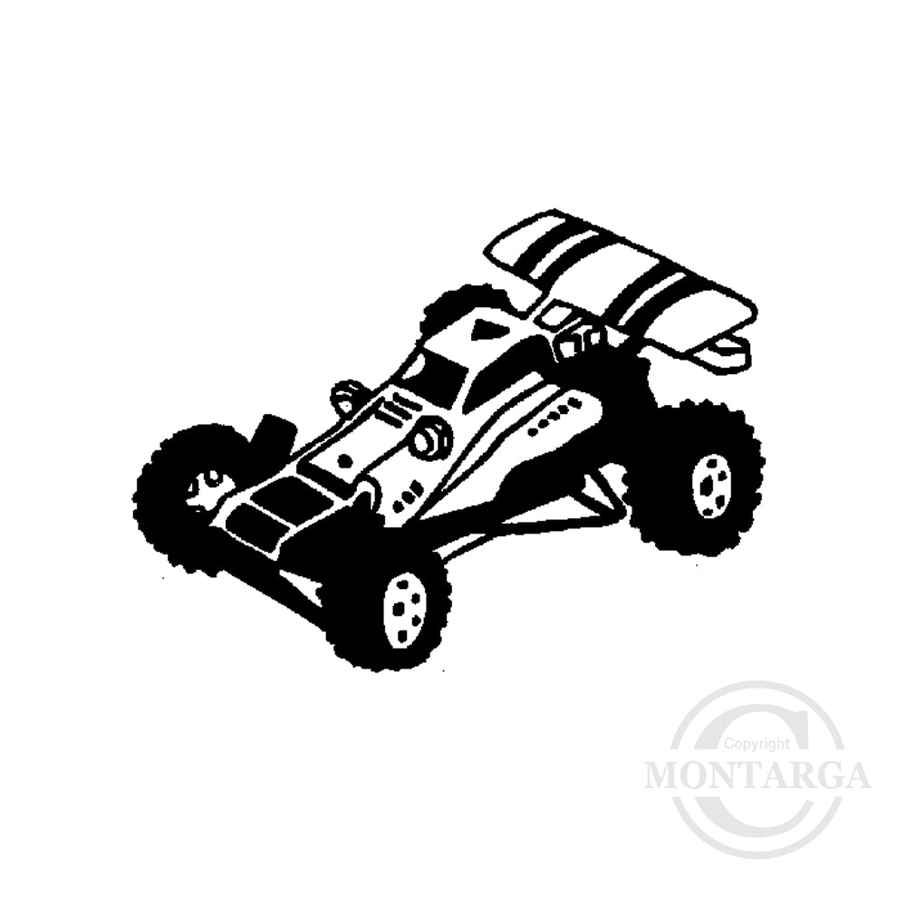 1732 A or C - Racing Car Rubber Stamp