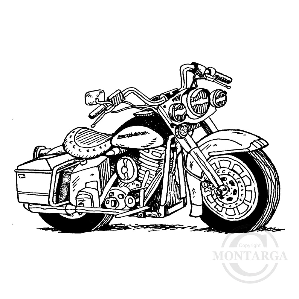 1739 G or GG - Motorbike Rubber Stamp