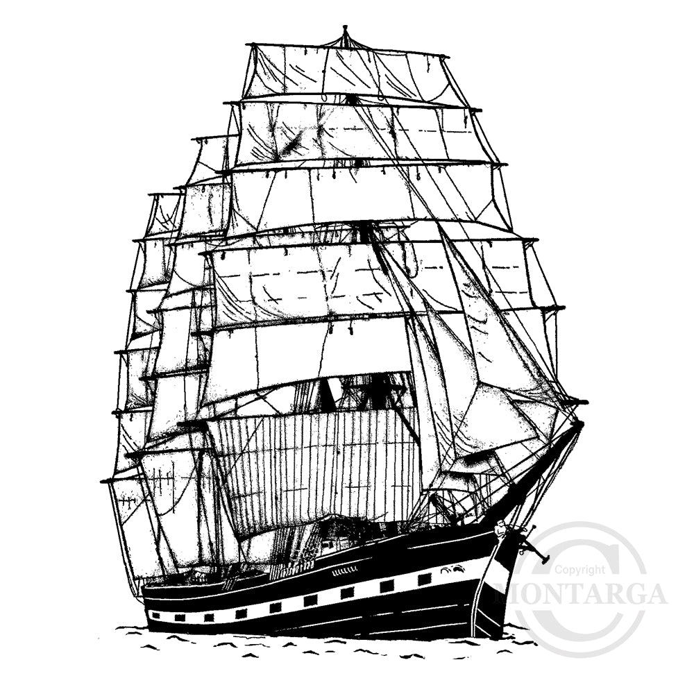 1745 G - Ship Rubber Stamp