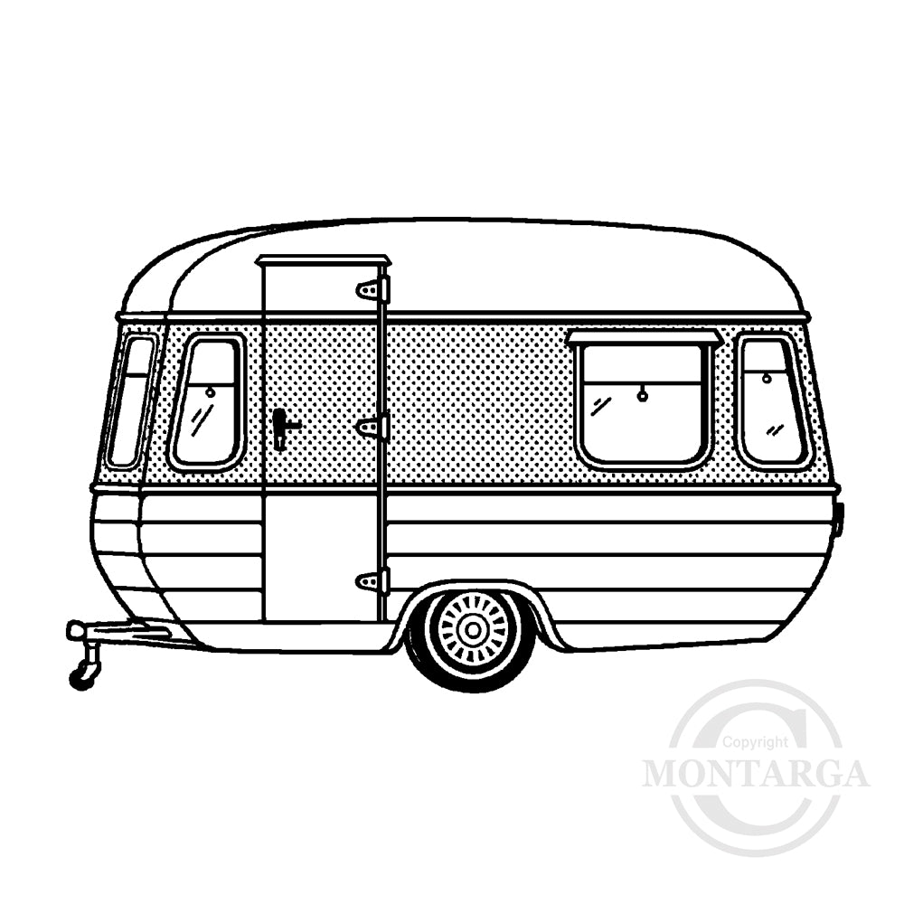 1764 E - Caravan Rubber Stamp