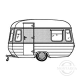 1764 E - Caravan Rubber Stamp