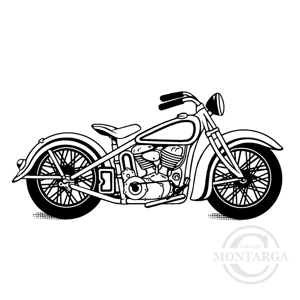 1768 GG - Motorbike Rubber Stamp