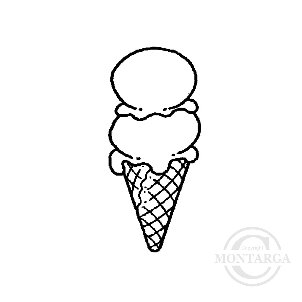 1828 A - Ice Cream Rubber Stamp