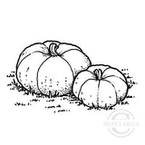 1860 E - Pumpkins Rubber Stamp