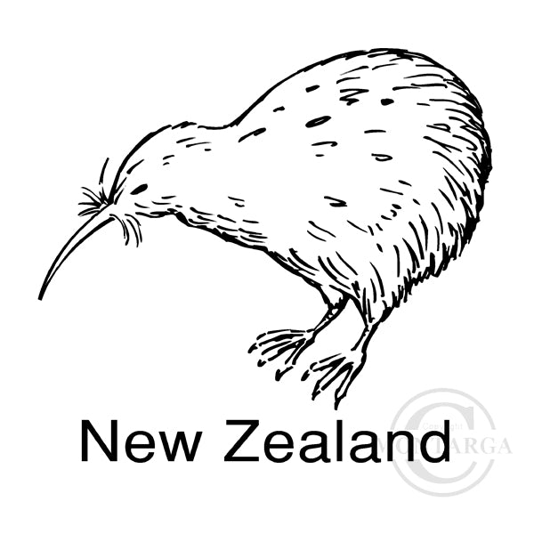 1904 A or C New Zealand Kiwi Rubber Stamp