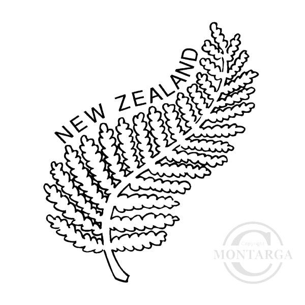 1905 C New Zealand Fern Rubber Stamp