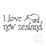 1948 B - I Love New Zealand Rubber Stamp