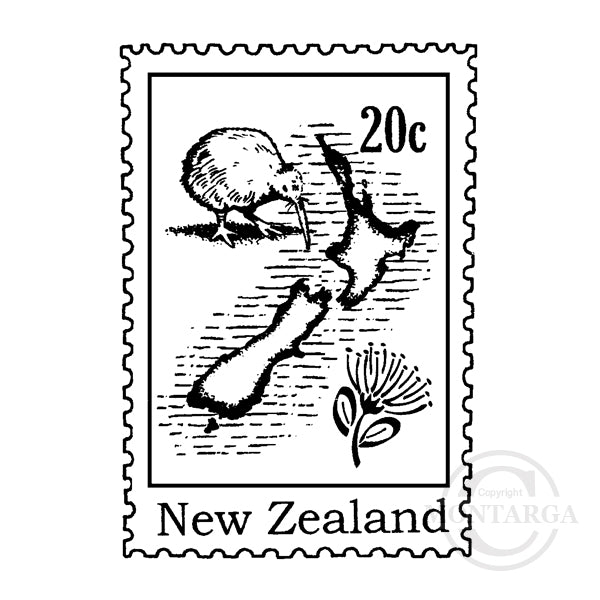 1951 E - New Zealand Postage Rubber Stamp