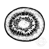 1973 C - Kiwifruit Slice Rubber Stamp