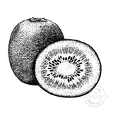 1974 F - Kiwifruit Rubber Stamp