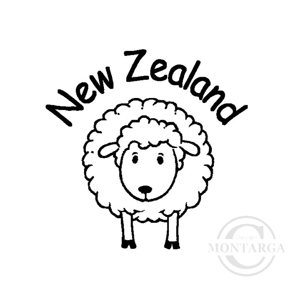 1989 A - New Zealand Sheep Rubber Stamp