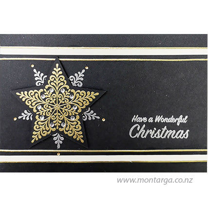Card Sample - Filigree Star - Black and Gold