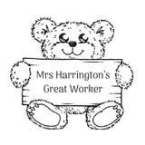 2066 D Teddy - Personalised Teacher Rubber Stamp