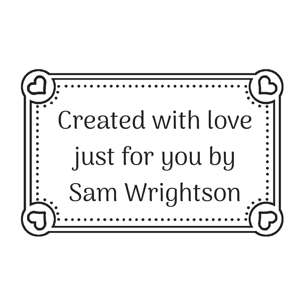 2097 E Sweetheart Frame - Personalised Rubber Stamp