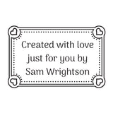 2097 E Sweetheart Frame - Personalised Rubber Stamp