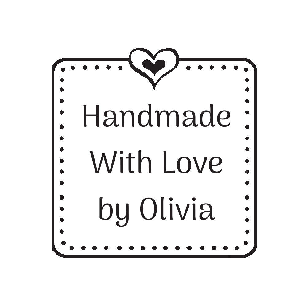 2098 C Heart Frame- Personalised Rubber Stamp