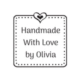 2098 C Heart Frame- Personalised Rubber Stamp