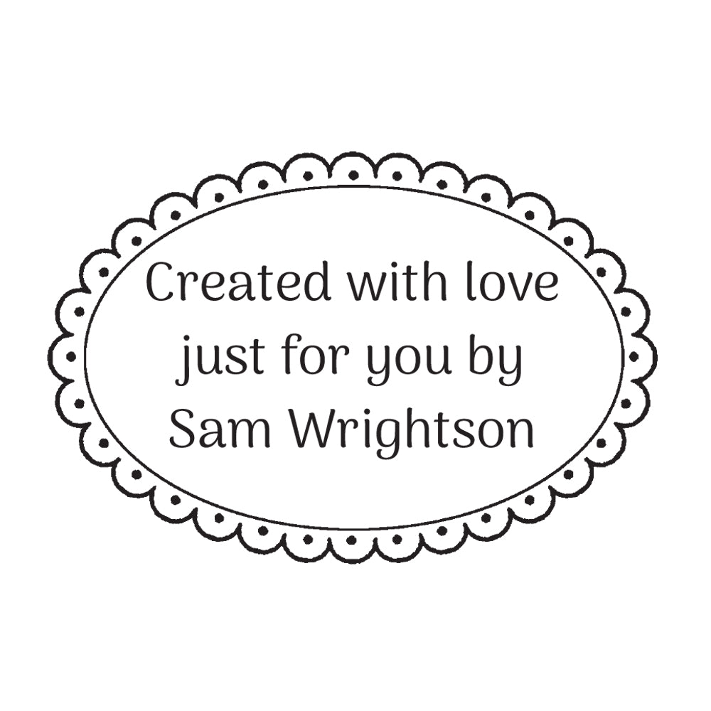2100 E Oval Frame - Personalised Rubber Stamp