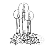 2124 G - Candles Rubber Stamp