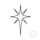 2128 A or D - Christmas Star Rubber Stamp