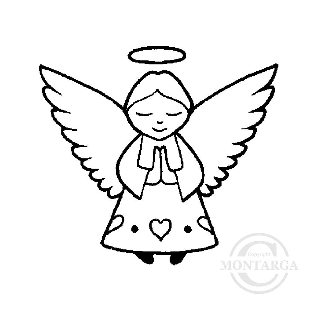 2129 A or C - Angel Rubber Stamp