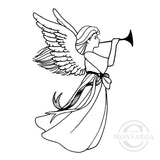 2138 G - Angel With Trumpet Rubber Stamp