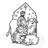 2170 G - Nativity Rubber Stamp