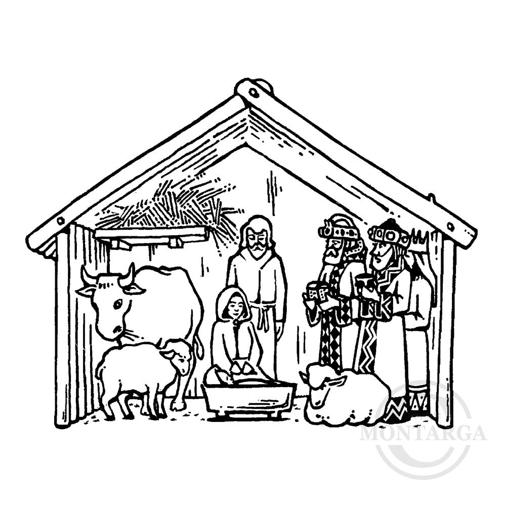 2171 GG - Nativity Rubber Stamp