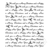 2172 I - Christmas Wording Background Rubber Stamp