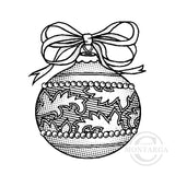 2196 D - Christmas Ball Rubber Stamp