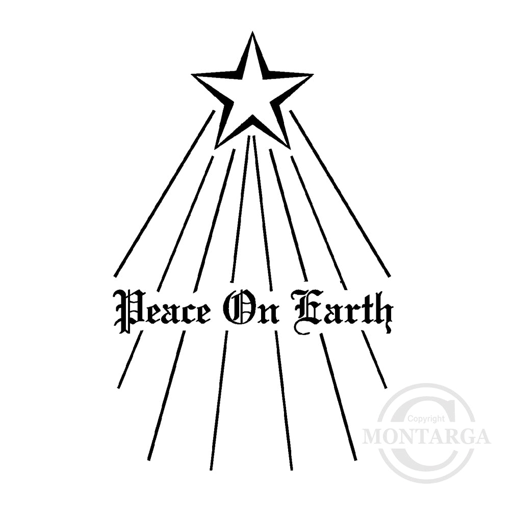 2204 E - Peace On Earth Rubber Stamp