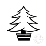 2210 C or A - Christmas Tree Rubber Stamp