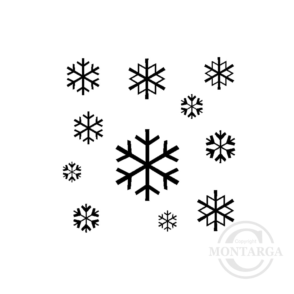 2218 A - Snowflakes Rubber Stamp