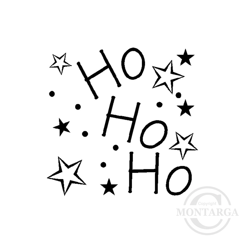 2220 A - Ho Ho Ho Rubber Stamp