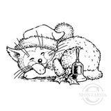 2235 E - Christmas Cat Rubber Stamp