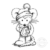 2237 E - Christmas Mouse Rubber Stamp