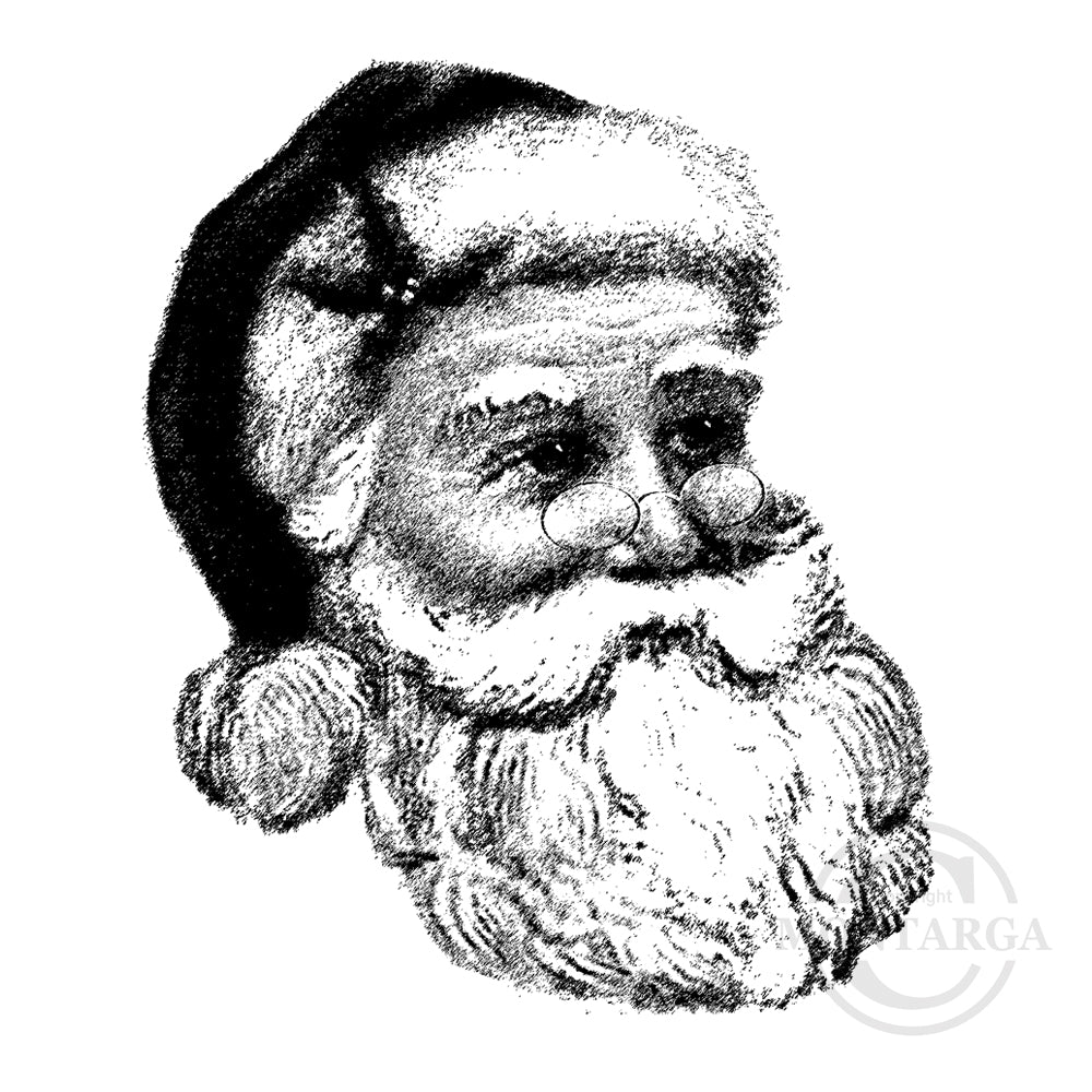 2291 G - Vintage Santa, Father Christmas Rubber Stamp