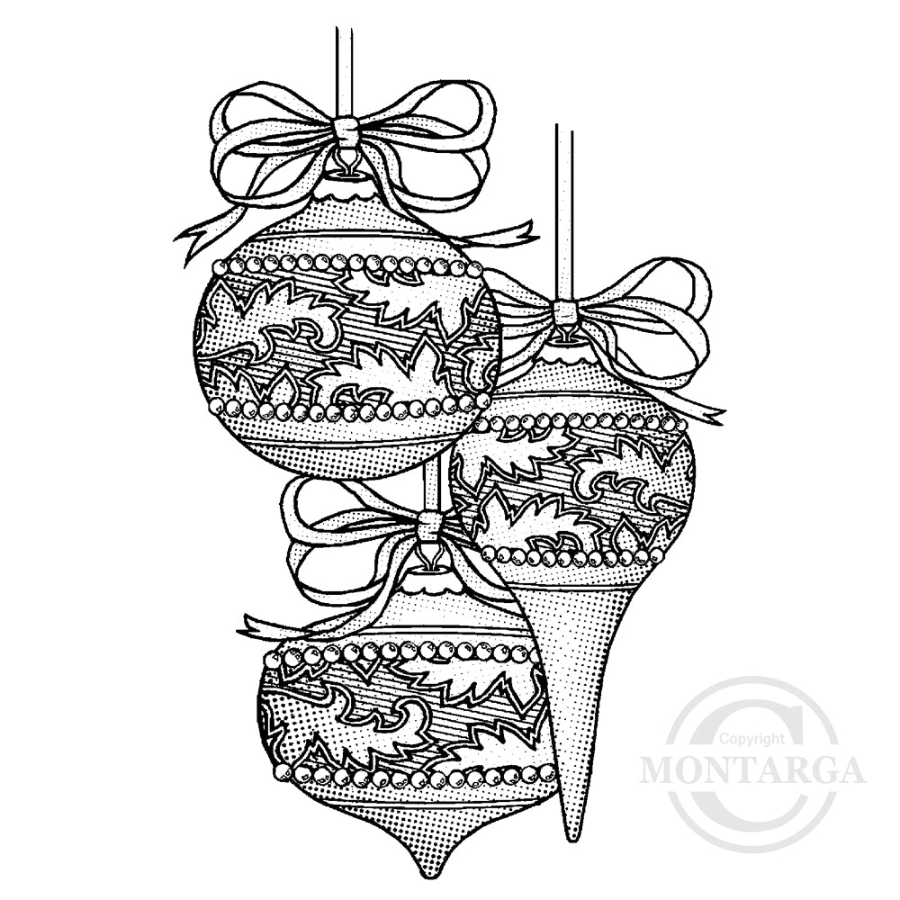 2294 GG - Christmas Balls Rubber Stamp