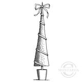 2296 FFF or BB - Skinny Christmas Tree Rubber Stamp