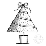 2298 G - Christmas Tree with Bow Rubber Stamp