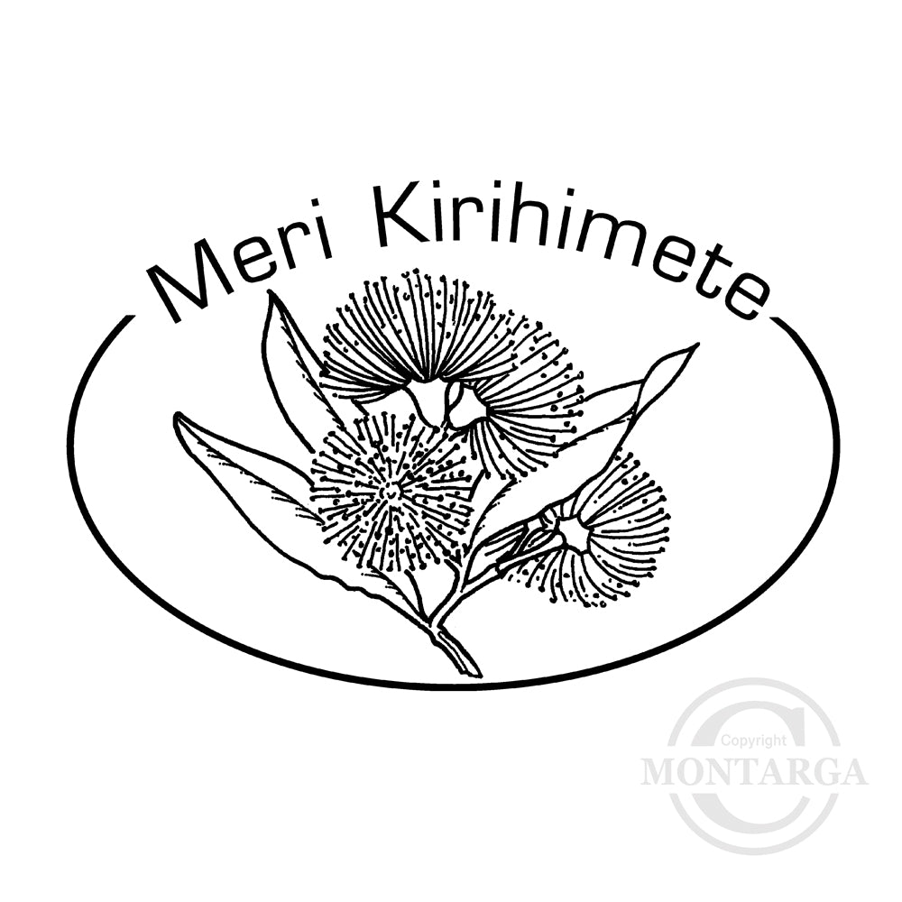 2316 E - Meri Kirihimete Rubber Stamp