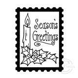 2320 D or G - Christmas Postage Stamp Rubber Stamp