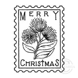 2322 D - Christmas Postage Stamp Rubber Stamp