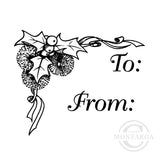 2323 D - To From Label Rubber Stamp