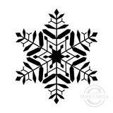 2338 A C or F - Solid Snowflake Rubber Stamp