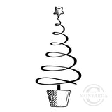 2345 FF - Spiral Christmas Tree Rubber Stamp