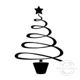 2346 C or G - Spiral Christmas Tree Rubber Stamp